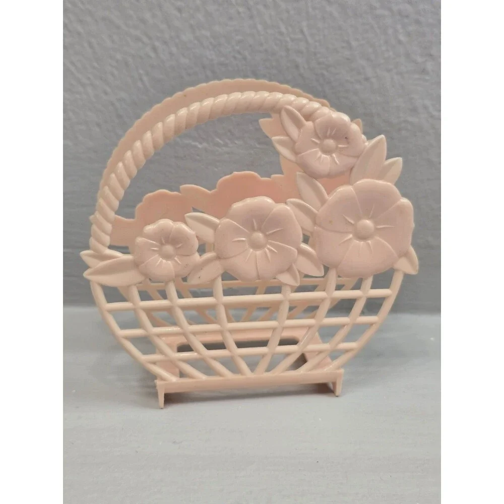 Lusterware Vintage Plastic Napkin Holder Retro Kitchen Art Deco Office Bill Slot
